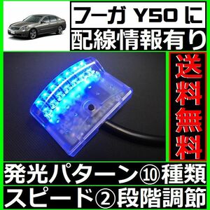 フーガ Y50系■本格ドアロック連動、LEDスキャナー青 純正キーレス装備車 汎用 7連 10×2パターン 加藤電機よりお薦め SCANNERS