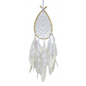 ★【新品】ドイツ発!! 「Dreamcatcher/ドリームキャッチャー」 White Drop/ホワイト ドロップ/ rattan with crocheted net/ギフトにも!!!