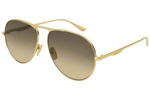 GUCCI グッチ gg0334s-001 GOLD/BROWN UNISEX SUNGLASSES ゴールド/ブラウン レンズ ユニセックスサングラス イタリア製∵