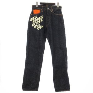 エヴィス EVISU × AVIREX DENIM PANTS デニム パンツ ジーンズ ペイント加工 Lot2001 インディゴ 30 ■ECS メンズ