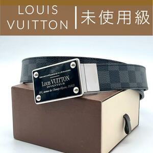 1円 未使用級　ルイヴィトン　Louis Vuitton　サンチュール　ダミエ　グラフィット　アヴァントゥール　ベルト　金具　バックル　刻印