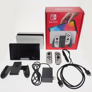 ●中古●Nintendo Switch ニンテンドースイッチ HEG-S-KAAAA 有機EL ホワイト 初期化済み※Joy-Conストラップ一本欠品