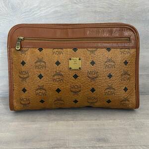 MCM Clutch Bag Visetos COGNAC All Over Pattern 総柄レザー クラッチバッグ コニャック　ブラウン