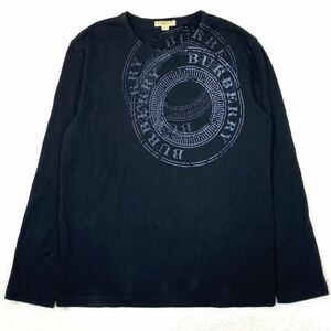 BURBERRY BRIT バーバリーブリット 長袖Tシャツ ロングTシャツ ロンT カットソー 英国 ブリティッシュ コットン100% 古着 メンズ Lサイズ