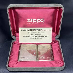 ZIPPO ジッポー ペアハートセット カップル ハッピーペア 2005年製 オイルライター 喫煙具 未使用