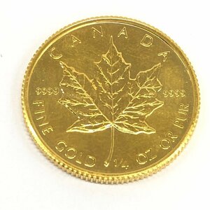 K24　金貨幣　カナダ　メイプルリーフ金貨　10ドル　重量7.7g【CEAA7047】