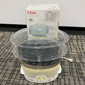 1円〜 4T 【未使用】T-fal ティファール スチームクッカー ウルトラコンパクト VC100571 電気蒸し器 調理器具 タイマー 通電確認済み