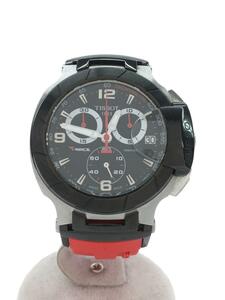 TISSOT◆クォーツ腕時計/アナログ/ラバー/WHT/RED/T048417