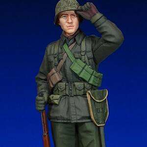 [131] 完成品 1/35 フィギュア WW2 アメリカ軍 陸軍 歩兵 欧州戦線 1944-1945 Painted and Built Figure 50mm