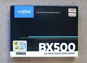 Crucial SSD 内蔵2.5インチ SATA接続 BX500 シリーズ 2TB 国内正規代理店品 (未開封未使用)