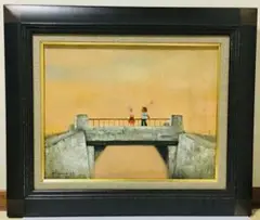 橋の上　油絵　F6(410×318mm)