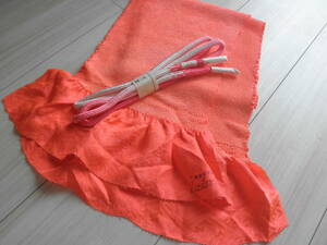 振袖用　帯揚げと帯締めセット　正絹　総絞り　ピンク　帯締め未使用　成人式