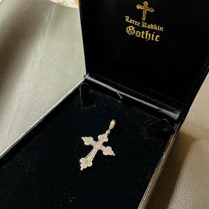 ローリーロドキン ゴシッククロスネックレス L 定価127,600円 loree Rodkin 送料520円〜 LARGE GOTHIC CROSS ペンダント ケース付き 正規品