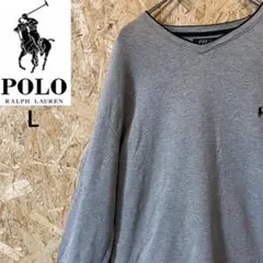 ラルフローレン　セーター　薄手　美品　シンプル　POLO オーバーサイズ　L