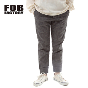 【サイズ XS】FOB FACTORY エフオービーファクトリー リラックスデニム スウェットパンツ ブラックヘザー 日本製 F0403 RELAX SWEAT PANTS