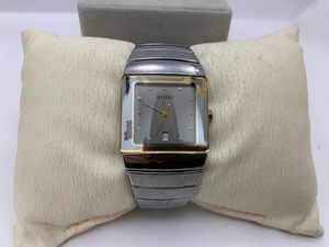 ☆1000円スタート☆RADO ラドー DIASTAR ダイヤスター 152.0332.3 ハイテクセラミック クォーツ デイト 3針 メンズ 腕時計 ◆24407