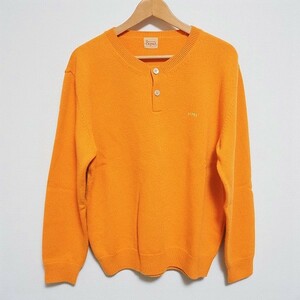 #wpc パパス Papas セーター ニット M オレンジ ロゴ刺繍 カシミヤ混 メンズ [800126]