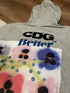 新品未使用 CDG × Better ベター バックプリント パーカー SF-T004 フーディ GRAY COMME des GARCONS コムデギャルソン 1 2 3 5 6 7 8 9 0