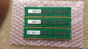 ★Transcendメモリー★ 4G 2Rx8 DDR3 PC3-10600 ECC 3枚　合計12GB　動作確認品