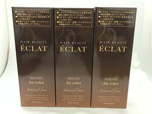 送料無料♪ 3点セット ヘアボーテエクラ ボタニカル エアカラーフォーム ダークブラウン 80g 未開封品 ヘアカラー ＃194270-33