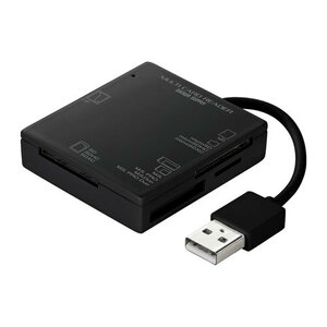 【5個セット】 サンワサプライ USB2.0 カードリーダー 4スロット ブラック ADR-ML15BKNX5 /l