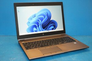 ■HP■ ZBook 15 G6 Mobile Workstation / Core i7-9850H 2.6GHz / メモリ 32GB / NVMe SSD 512GB / Quadro T2000 / Windows11 Pro