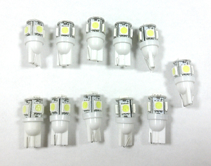 24V 55個セット 高輝度 T10/T16 SMD15連級ウェッジ球 50個+保証5個 トラック デコトラ ダンプ バス 大型車用　ホワイト発光