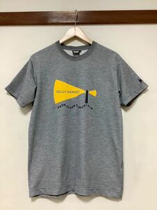 は1304 HELLY HANSEN ヘリーハンセン 半袖Tシャツ M グレー 灯台 ポリジンPolygiene HE61733