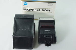 ★動作確認済美品★ミノルタ MINOLTA PROGRAM FLASH 2800AF！ワイドパネル純正ケース使用説明書付！#0050#09675#08110#002