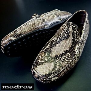 新品 定価3.08万 madras マドラス イタリア製 本牛革 レザー シューズ 靴 スリッポン 26cm メンズ 男性 紳士用