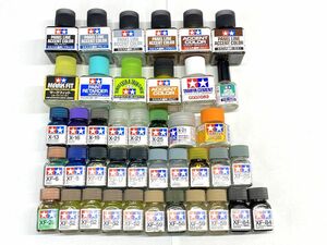 【D821】新品 未使用 TAMIYA タミヤカラー 塗料 大量 まとめ売り 41点セット スミ入れ/セメント 接着剤/エナメル/アクリルなど プラモ 模型