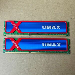 合計16GB 8GB 2枚 UMAX DCDRR3-16GB-1600OC DDR3-1600 PC3-12800 CL9 1.5V デスクトップ PC メモリ