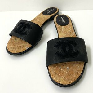 【送料無料】CHANEL シャネル ミュール サンダル ココマーク #39C 美品・中古【Ae4729617】