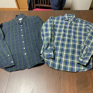 中古　UNITED ARROWS ユナイテッドアローズ　メンズ　長袖シャツ　チェックシャツ　2枚セット　サイズS XS BEAUTY&YOUTH