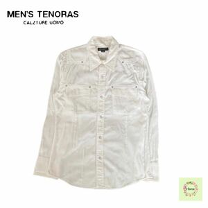 MEN’S TENORAS メンズティノラス コットン シャツ ワイシャツ Yシャツ トップス TS-5036 ホワイト メンズ 中古