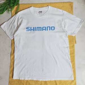釣り SHIMANO 探検丸スマート両面プリント Tシャツ 白 M 魚 フィッシング 83219