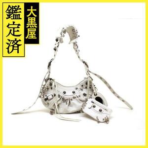 BALENCIAGA バレンシアガ ル・カゴールＸＳ ショルダーバッグ ホワイト カーフ 671309 2120000264535【200】