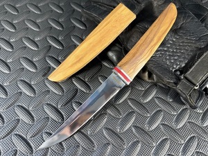 高品質 ハンティング サバイバルナイフ 和風ナイフ シース付き 刃長約120ｍｍ 約70g 全長約243mm 薪割 アウトドア キャンプ 野営 登山 釣り
