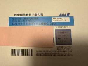 【即決】ANA　全日空株主優待券　２枚セット　搭乗期限　2024年5月31日
