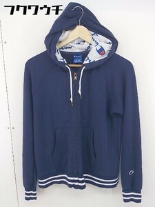 ◇ Champion チャンピオン 長袖 ジップアップ パーカー サイズL ネイビー メンズ