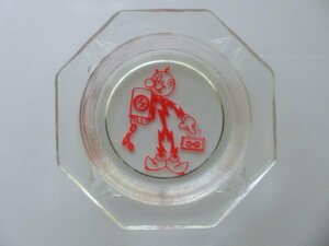 希少　REDDY KILOWATT　レディキロワット　ガラス灰皿　八角形