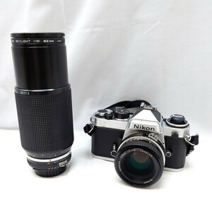 NIKON FE D刻印 レンズ 50mm 1:1.8 望遠レンズ 80-200mm 1:4 カメラ レンズ セット ニコン 趣味 フィルムカメラ hgs67