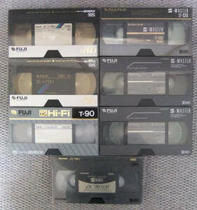 中古　FUJI SVHS DC PRO120、S・MASTER ST-120 ２本、ST-30、VHS SUPER XG AV PRO T-120、T-30、SUPER HG Hi-Fi T90 セット