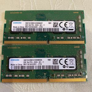 SAMSUNG 1RX8 PC4 21300 DDR4 2666V 8GBX2枚セット（16GB)②