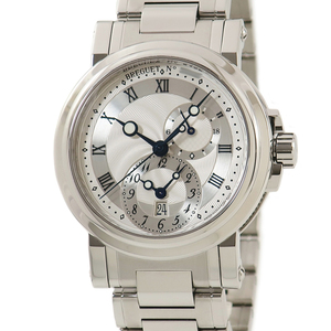 【3年保証】 ブレゲ マリーン GMT 5857ST/12/SZ0 手彫りギヨシェ ローマン コインエッジ 自動巻き メンズ 腕時計