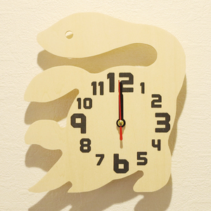 恐竜 時計 #7 プレシオサウルス 壁掛け時計 置時計 木工 アート クラフト クリエイター デザイン 恐竜時計 模型 図鑑