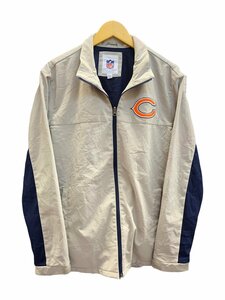 NFL シカゴ ベアーズ CHICAGO BEARS 刺繍 ジャケット ジップアップ フルジップ 90s 00s 古着 L グレー ネイビー メンズ/025