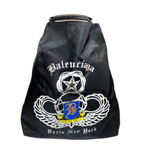 BALENCIAGA バレンシアガ ハンドバッグ トートバッグ 肩掛け 手持ち鞄 ロゴ ナイロン ブラック マルチカラ―
