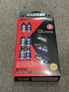 Kicker 新型Kシリーズ RCA Yアダプター（2本）+ジョイントコネクタ（オス2個+メス4個）KIYFM