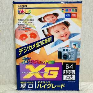 未開封　ナカバヤシ　digio インクジェット用紙　厚口　エクストラハイグレード　B4 マット　100枚　JPXG-B4N